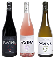 Bouteilles officielles Pavina, dont Pavina Pinot Noir