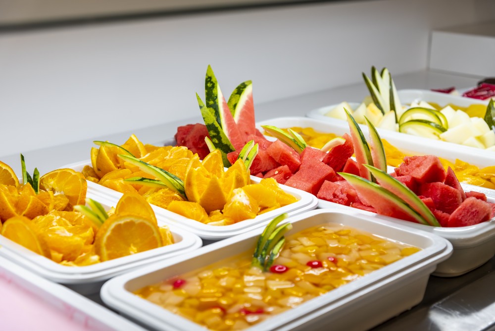 Fruits et préparations du buffet