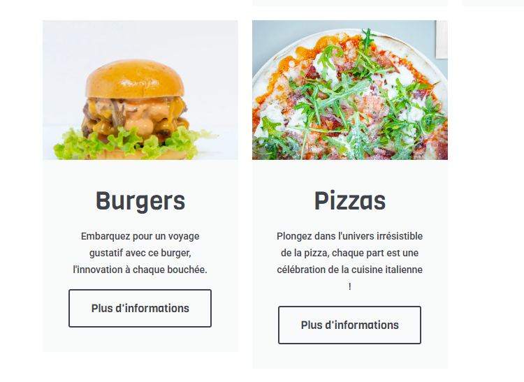 Burgers et pizzas